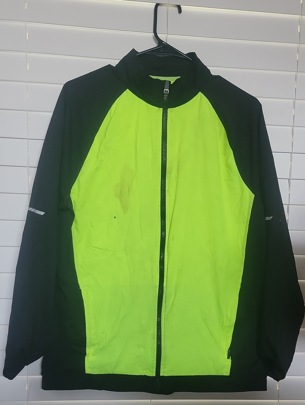 DSG Neon Yellow and Black Men's Windbreaker Jacket